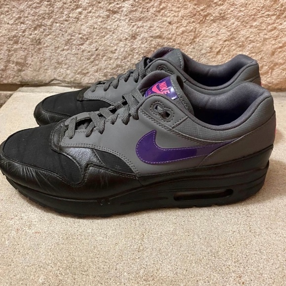 Nike Air Max 1 Men’s ‘Fierce Purple’ Sneakers Leather Upper Low Top 10.5 main image 4